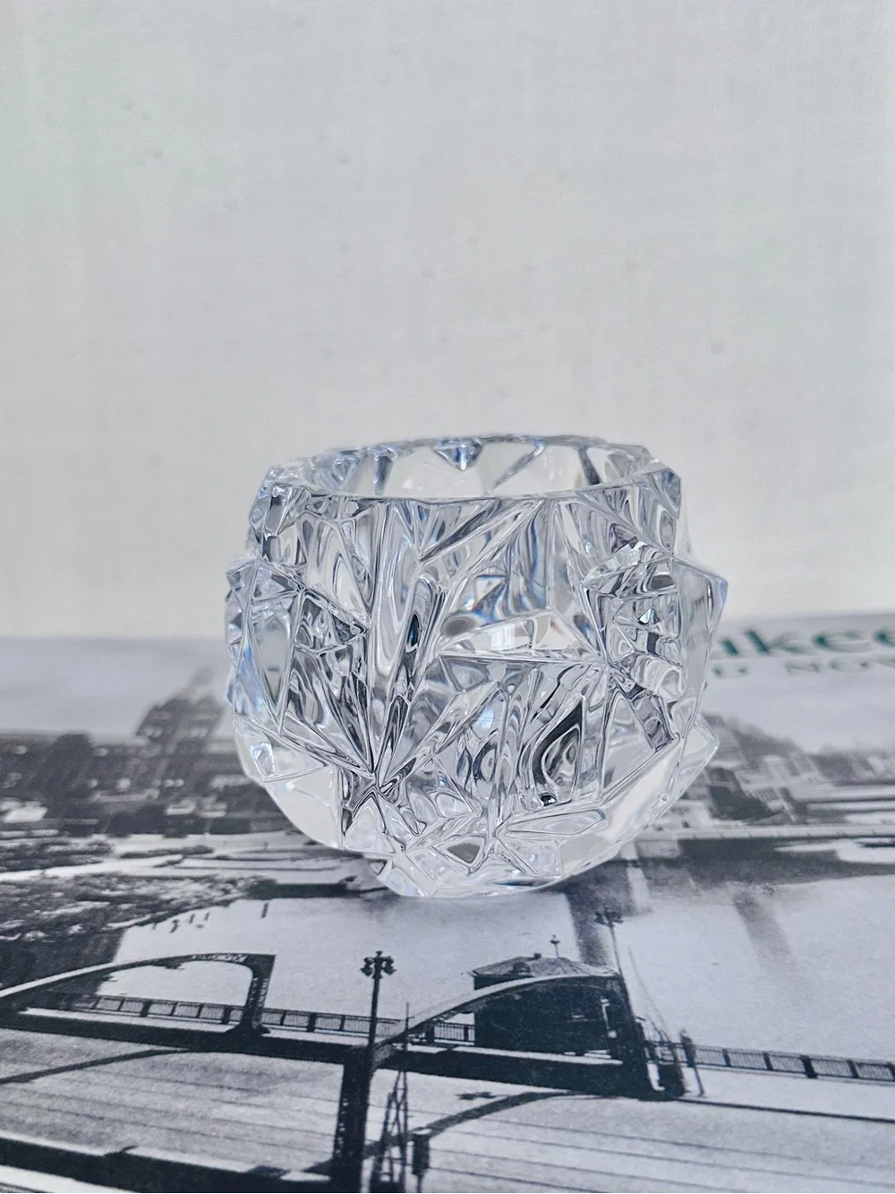 Tiffany and Co. Rock Cut Crystal Candle Holder